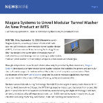 IMTS modular tunnel washer by Niagara Systems Press Release