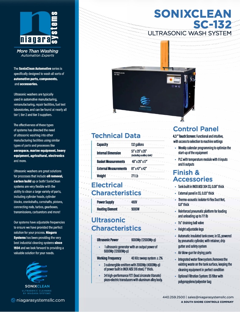 SonixClean SC-132 Brochure Thumbnail